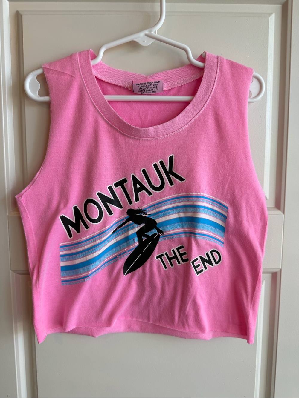 Montauk Pink Surf Crop Tank for Kids